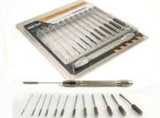 SERIES 81-A STAINLESS STEEL CROSS HOLE DEBURRING MINI BRUSH KIT