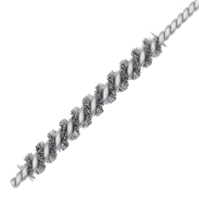 BRM 81A125PK1 Mini Deburring Brush, .125" Diameter, .003SS, 1" Brush Part, 3" Overall Length