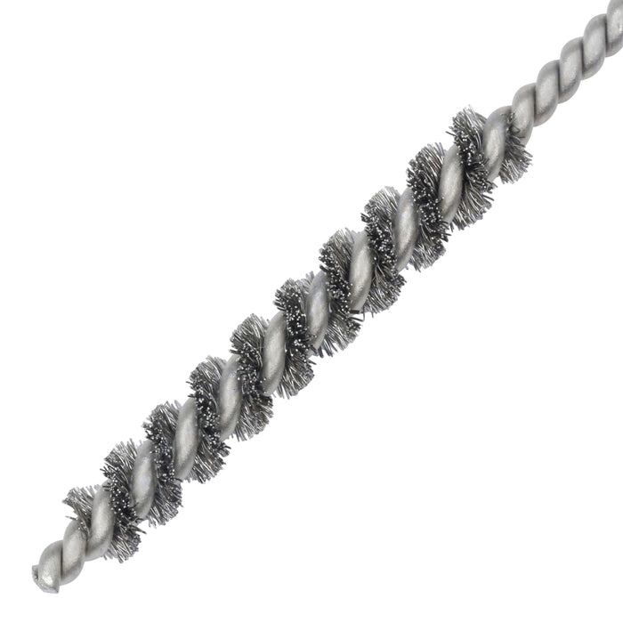 BRM 81A142 Mini Deburring Brush, .142" Diameter, .003SS, 1" Brush Part, 3" Overall Length