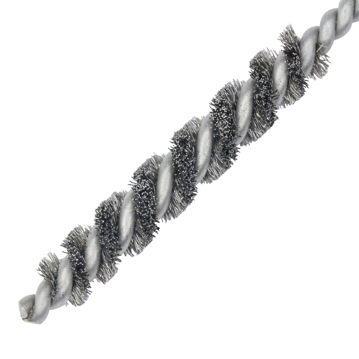 BRM 81A189 Mini Deburring Brush, .189" Diameter, .003SS, 1" Brush Part, 3" Overall Length