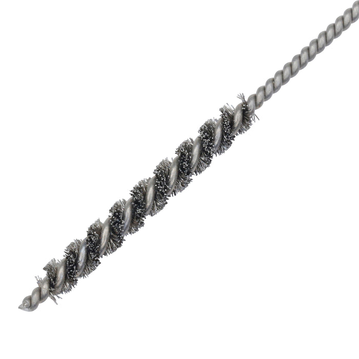 BRM 81A25M Mini Deburring Brush, 2.5mm Diameter, .003SS, .750" Brush Part, 3" Overall Length
