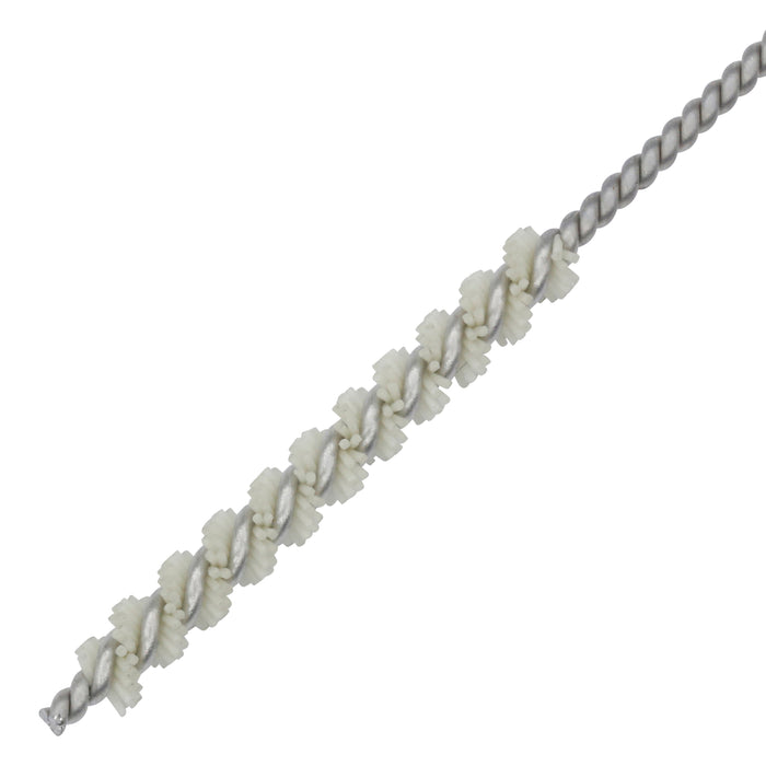 BRM 81AY2MSIL Abrasive Nylon Brush, For .079" (2mm) Bore Dia., 1000SIL, .750" Brush Part, 3" OAL