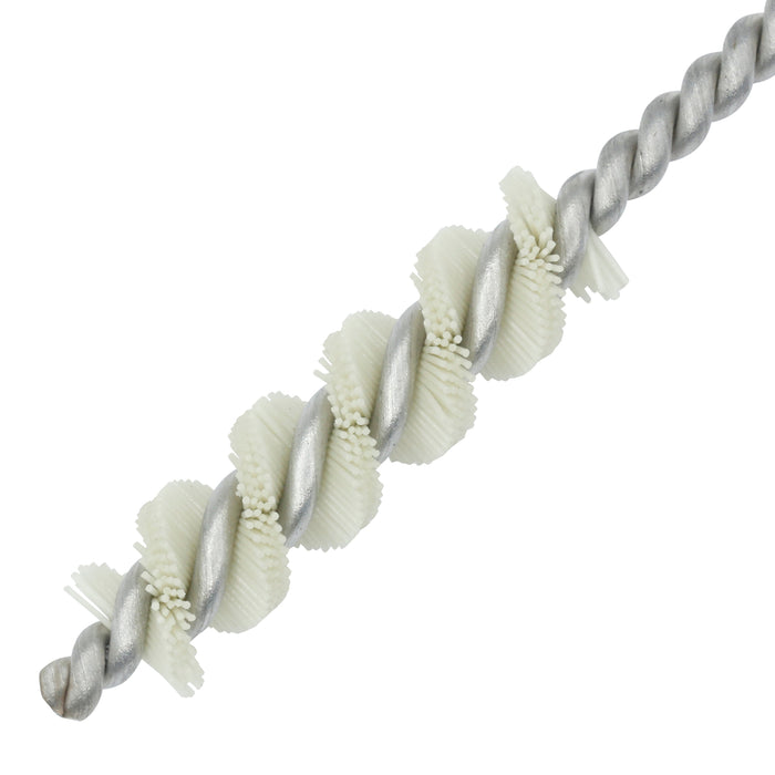 BRM 81AY65MSIL Abrasive Nylon Brush, For .256" (6.5mm) Bore Dia., 1000SIL, 1" Brush Part, 3" OAL