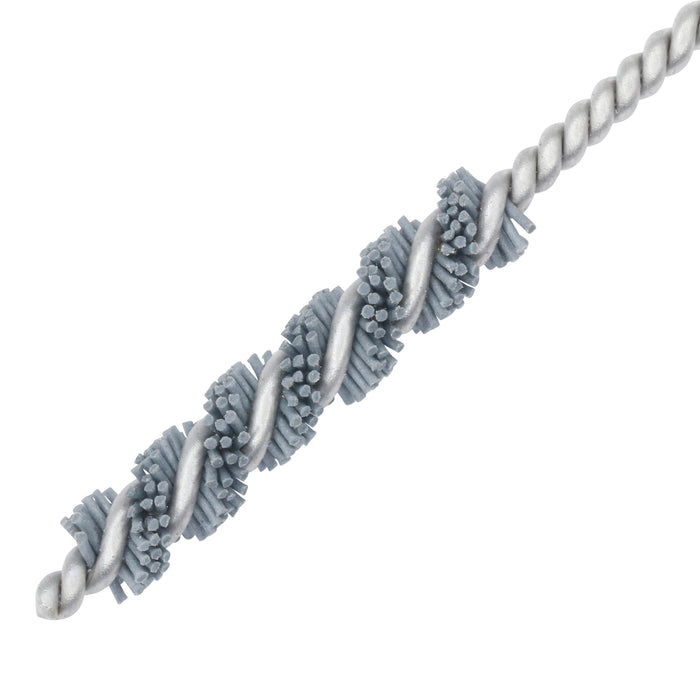 BRM 81AY142500SC Abrasive Nylon Brush, For .142" Bore Dia., 500SC, 1" Brush Part, 3" OAL