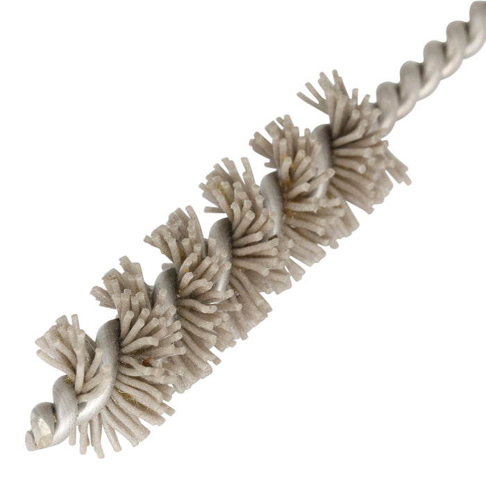 BRM 81AY437320AO Abrasive Nylon Brush, For .437" Bore Dia., 320AO, 1.5" Brush Part, 3" OAL
