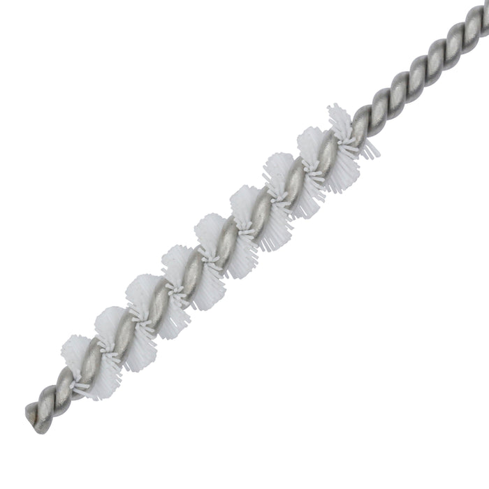 BRM 81AY4MSIL Abrasive Nylon Brush, For .157" (4mm) Bore Dia., 1000SIL, 1" Brush Part, 3" OAL