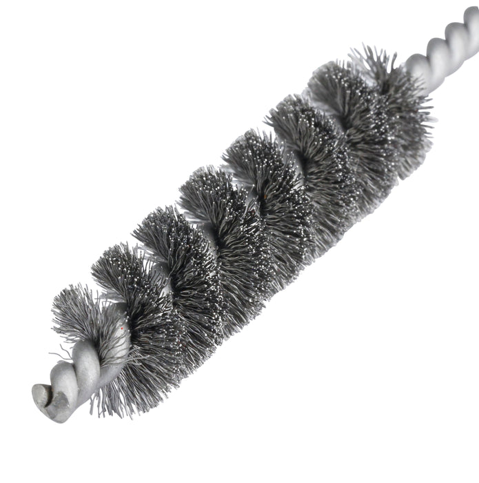 BRM 81B437 Mini Deburring Brush, .437" Diameter, .004SS, 1.5" Brush Part, 3" Overall Length