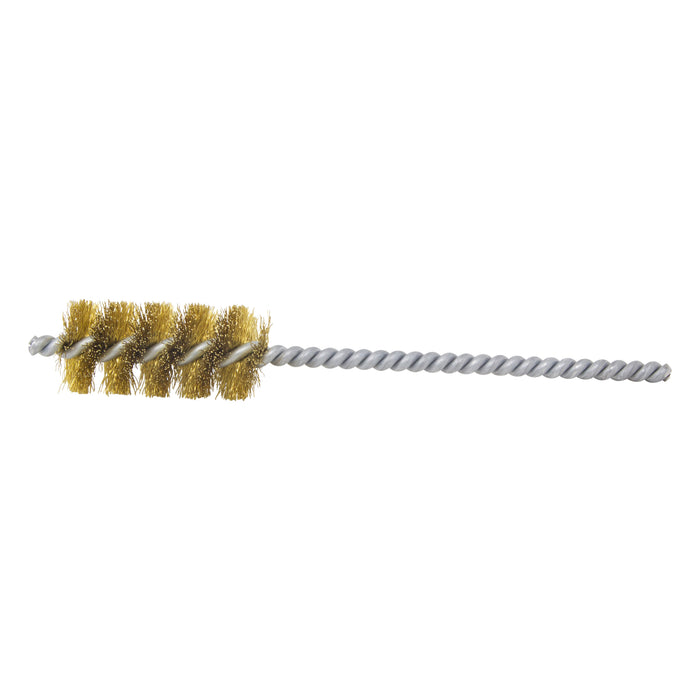 BRM 83B1000 83 Series Tube Brush, 1" Dia., .008 Brass, 2" BP, 6" OAL, Cut For Power