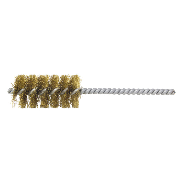 BRM 83B1250 83 Series Tube Brush, 1.250" Dia., .010 Brass, 2.500" BP, 6" OAL, Cut For Power
