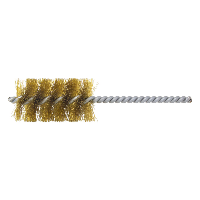 BRM 83B1500 83 Series Tube Brush, 1.500" Dia., .010 Brass, 2.500" BP, 6" OAL, Cut For Power