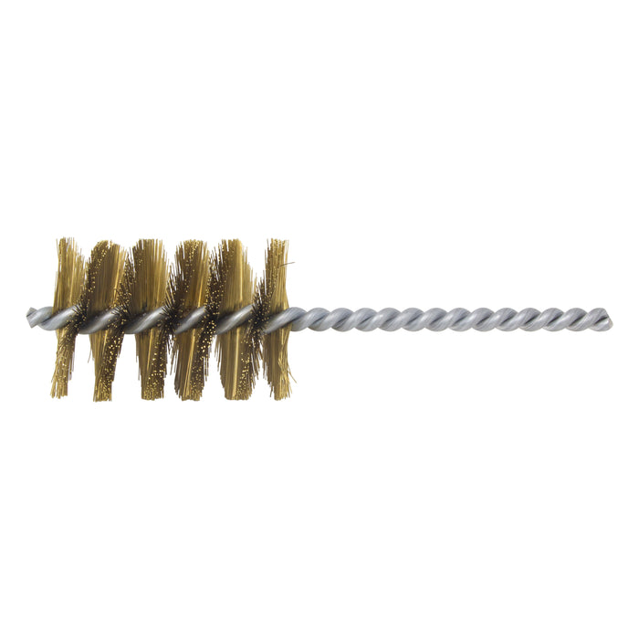 BRM 83B1750 83 Series Tube Brush, 1.750" Dia., .010 Brass, 3" BP, 7" OAL, Cut For Power