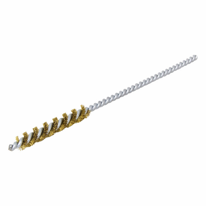 BRM 83B250 83 Series Tube Brush, .250" Dia., .005 Brass, 1.5" BP, 4.5" OAL, Cut For Power