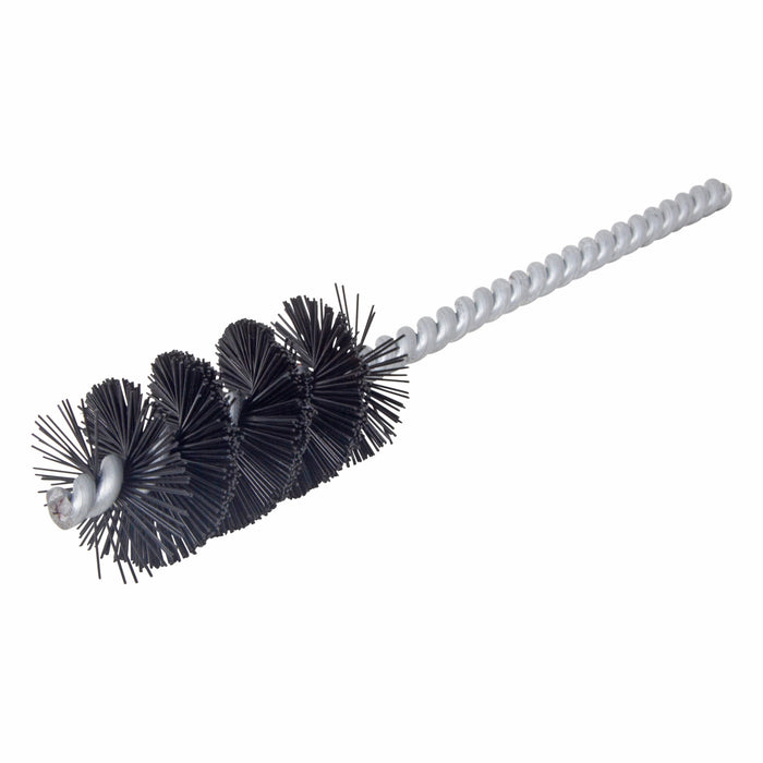 BRM 83N1000 83 Series Tube Brush, 1" Dia., .017 Nylon, 2" BP, 6" OAL, Cut For Power