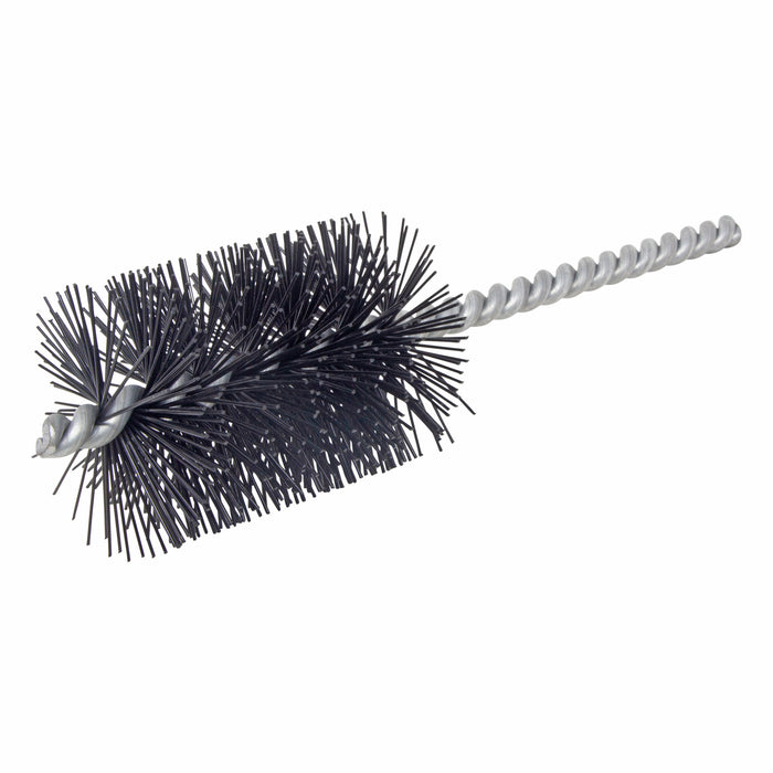 BRM 83N2000 83 Series Tube Brush, 2" Dia., .028 Nylon, 3" BP, 7" OAL, Cut For Power