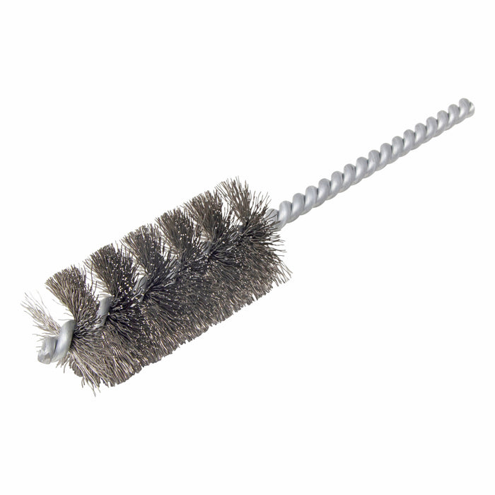 BRM 83S1250 83 Series Tube Brush, 1.250" Dia., .010SS, 2.5" BP, 6" OAL, Cut For Power