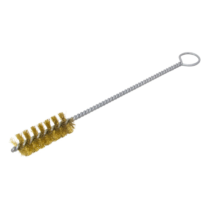 BRM 84B1125 84 Series Tube Brush-For Thru Holes, 1.125" Dia., .010 Brass, 3" BP,12" OAL, Ring Handle