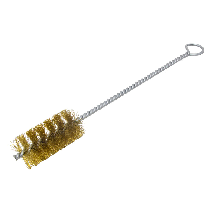 BRM 84B1500 84 Series Tube Brush-For Thru Holes, 1.5" Dia., .010 Brass, 3" BP, 12" OAL, Ring Handle