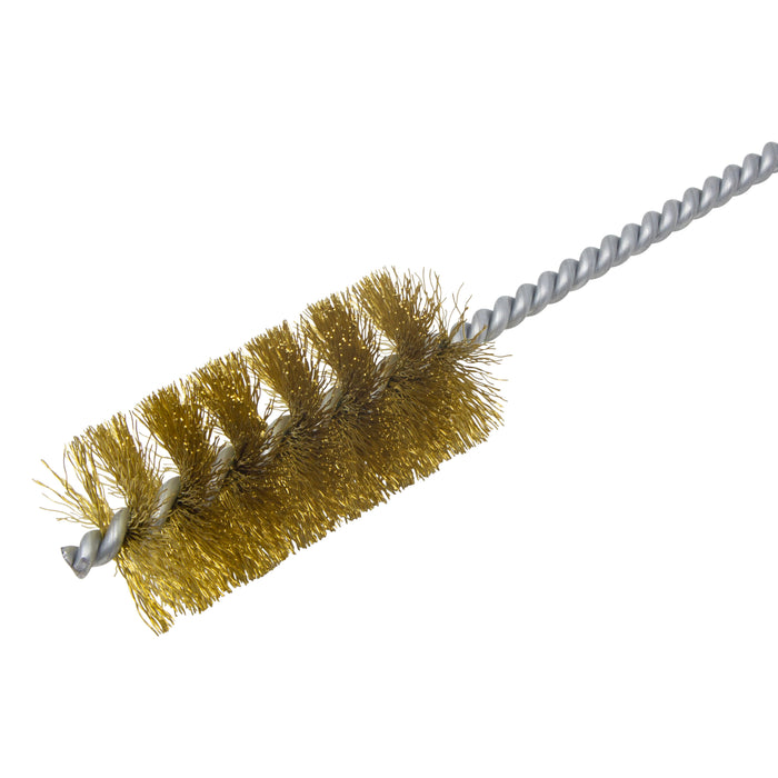 BRM 84B1500 84 Series Tube Brush-For Thru Holes, 1.5" Dia., .010 Brass, 3" BP, 12" OAL, Ring Handle