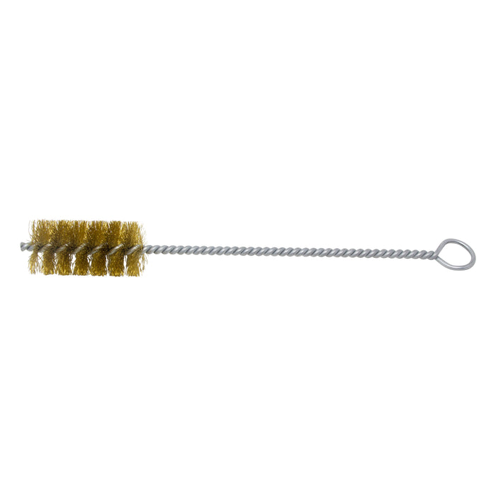 BRM 84B1500 84 Series Tube Brush-For Thru Holes, 1.5" Dia., .010 Brass, 3" BP, 12" OAL, Ring Handle