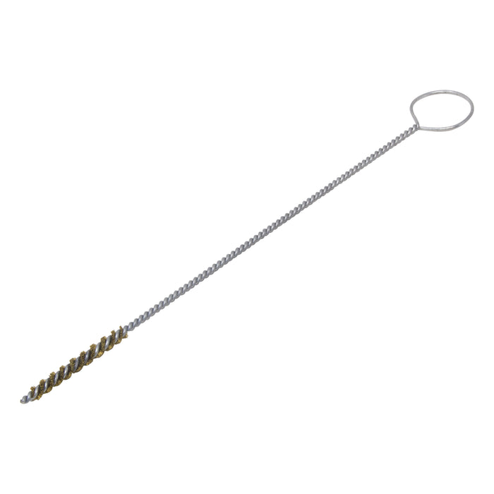 BRM 84B187 84 Series Tube Brush-For Thru Holes, .187" Dia., .003 Brass, 1.5" BP, 8" OAL, Ring Handle