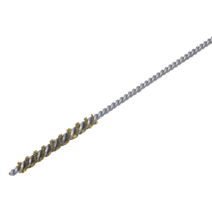 BRM 84B187 84 Series Tube Brush-For Thru Holes, .187" Dia., .003 Brass, 1.5" BP, 8" OAL, Ring Handle