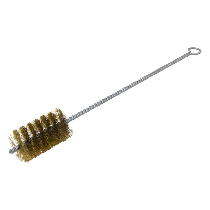 BRM 84B2000 84 Series Tube Brush-For Thru Holes, 2" Dia., .012 Brass, 3.5" BP, 18" OAL, Ring Handle