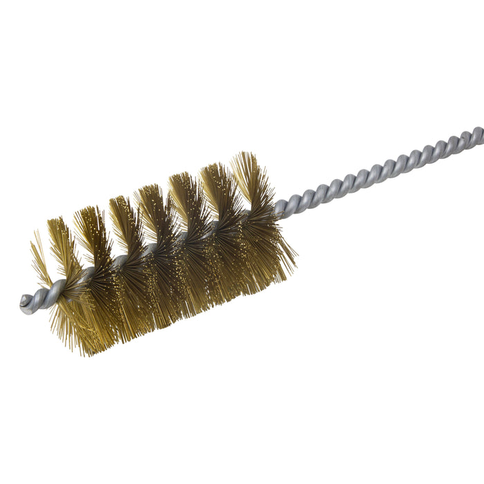 BRM 84B2000 84 Series Tube Brush-For Thru Holes, 2" Dia., .012 Brass, 3.5" BP, 18" OAL, Ring Handle
