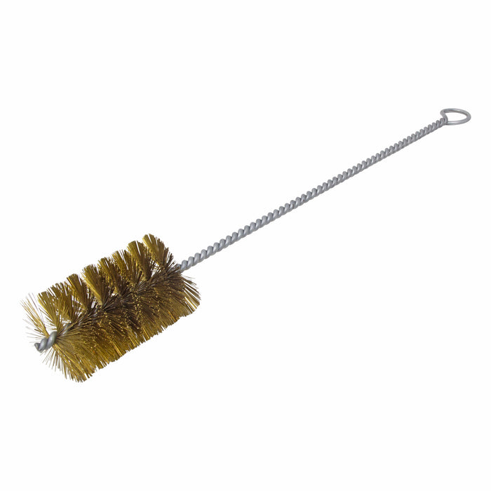 BRM 84B2500 84 Series Tube Brush-For Thru Holes, 2.5" Dia., .012 Brass, 4" BP, 18" OAL, Ring Handle
