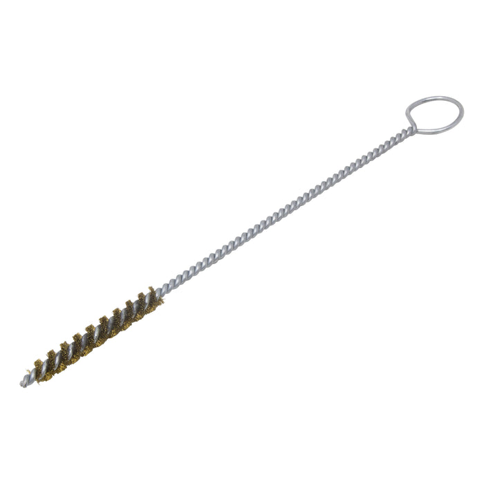 BRM 84B312 84 Series Tube Brush-For Thru Holes, .312" Dia., .005 Brass, 2" BP, 8" OAL, Ring Handle