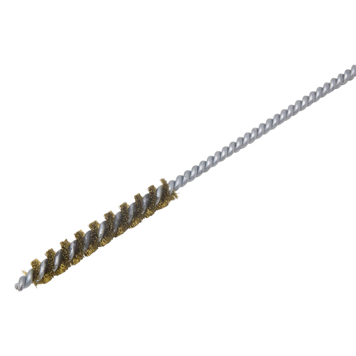 BRM 84B312 84 Series Tube Brush-For Thru Holes, .312" Dia., .005 Brass, 2" BP, 8" OAL, Ring Handle