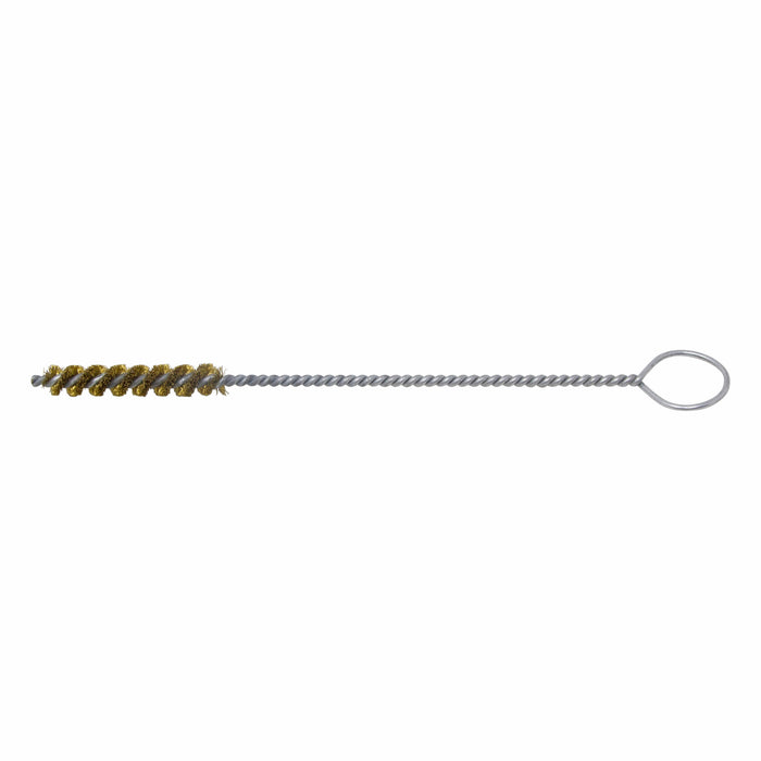 BRM 84B375 84 Series Tube Brush-For Thru Holes, .375" Dia., .005 Brass, 2" BP, 8" OAL, Ring Handle