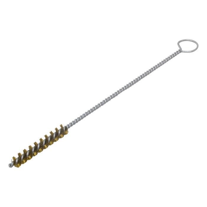 BRM 84B437 84 Series Tube Brush-For Thru Holes, .437" Dia., .005 Brass, 2.5" BP, 10" OAL, Ring Handle
