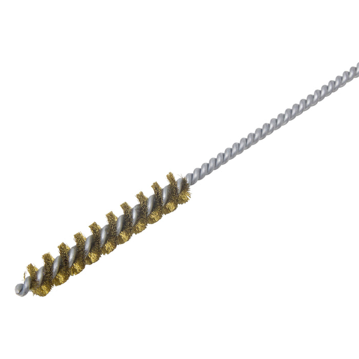 BRM 84B437 84 Series Tube Brush-For Thru Holes, .437" Dia., .005 Brass, 2.5" BP, 10" OAL, Ring Handle