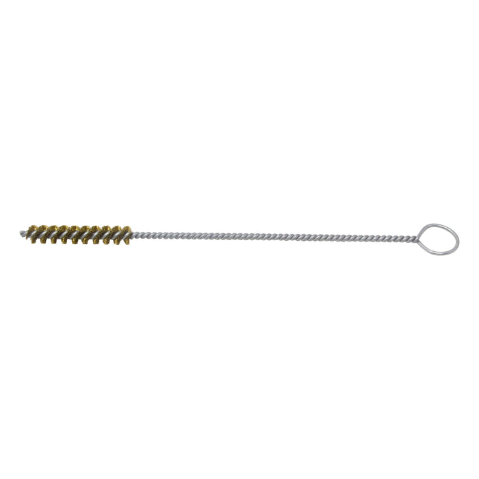BRM 84B437 84 Series Tube Brush-For Thru Holes, .437" Dia., .005 Brass, 2.5" BP, 10" OAL, Ring Handle