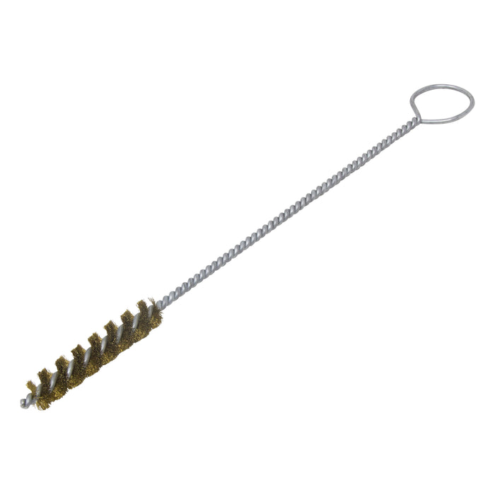 BRM 84B500 84 Series Tube Brush-For Thru Holes, .500" Dia., .005 Brass, 2.5" BP, 10" OAL, Ring Handle