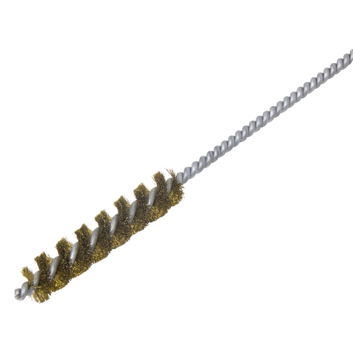 BRM 84B500 84 Series Tube Brush-For Thru Holes, .500" Dia., .005 Brass, 2.5" BP, 10" OAL, Ring Handle