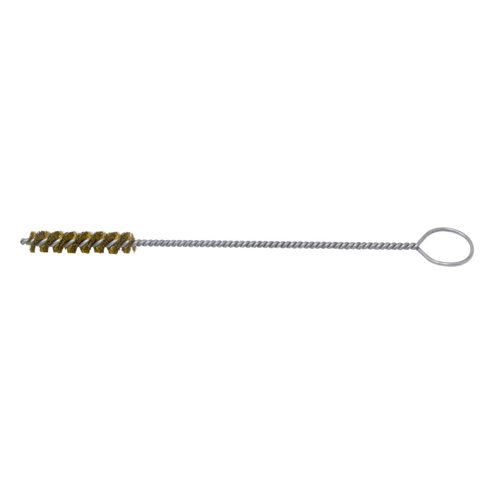 BRM 84B500 84 Series Tube Brush-For Thru Holes, .500" Dia., .005 Brass, 2.5" BP, 10" OAL, Ring Handle