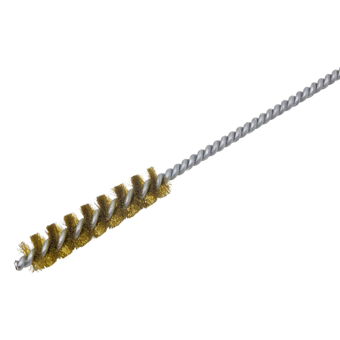 BRM 84B562 84 Series Tube Brush-For Thru Holes, .562" Dia., .005 Brass, 2.5" BP, 10" OAL, Ring Handle