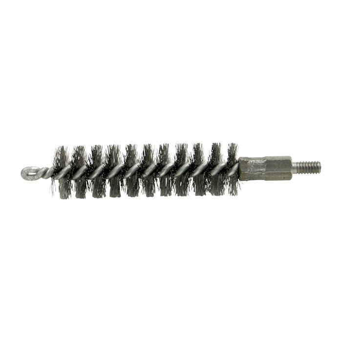 BRM 92S500 Flue Brush, .500" Brush Diameter, .004 Stainless Steel, 3" OAL, 8-32 Threaded Adapter