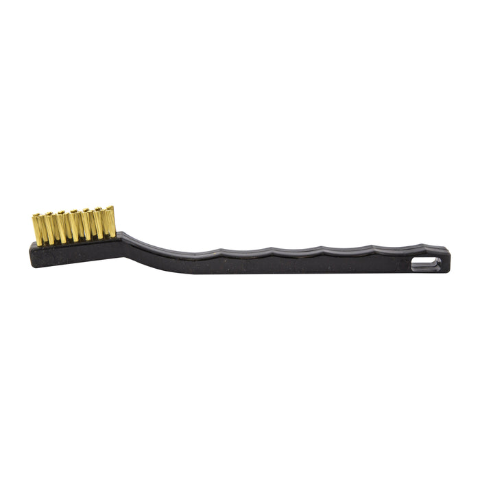 93-APB .006 Brass Scratch Brush, .500 Trim, 7-1/4" OAL, Plastic Handle (Pack of 100)