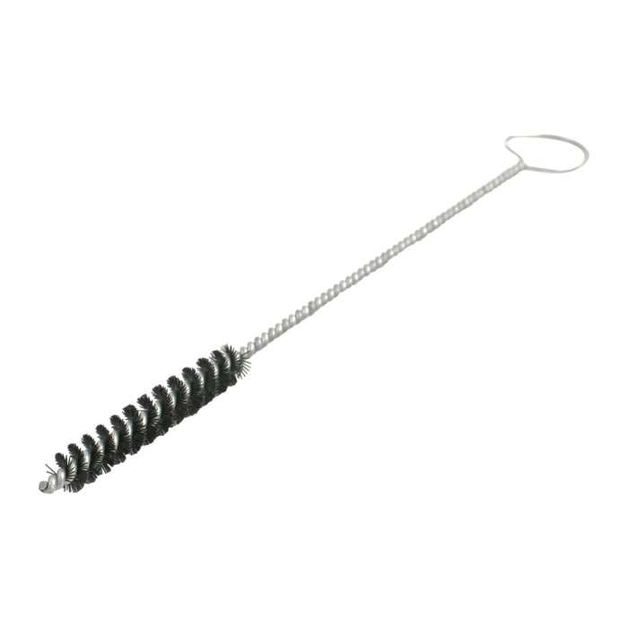 BRM Oil Gallery Brush, 1.250" Dia., .010 Nylon, 4" Brush Part, 12" Overall Length, With Ring Handle