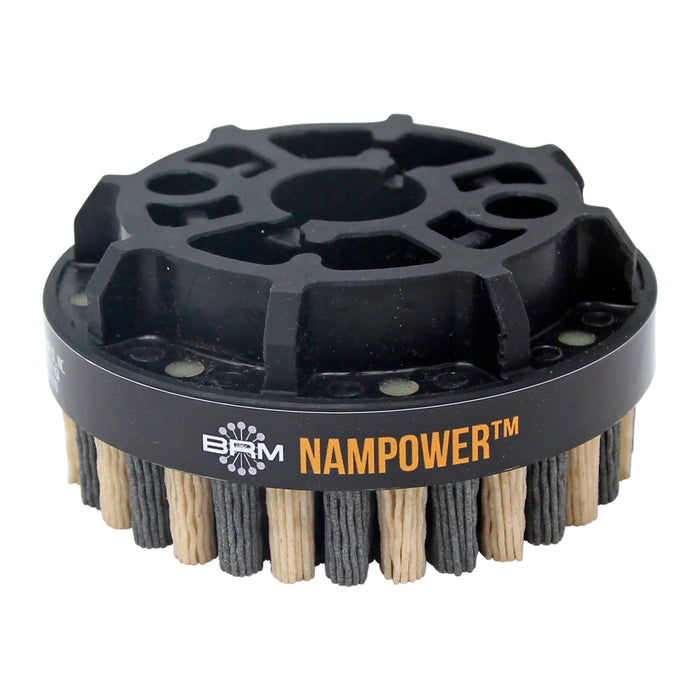 BRM ADD10018180 NAMPOWER Abrasive Disc Brush, Dot Style, 100mm Diameter, 18mm Trim, 180 Grit