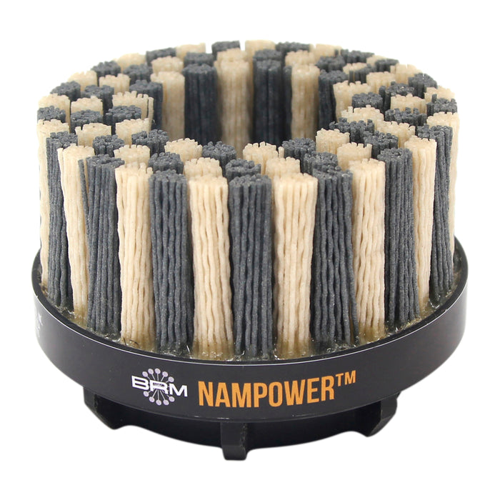 BRM ADD10038120 NAMPOWER Abrasive Disc Brush, Dot Style, 100mm Diameter, 38mm Trim, 120 Grit