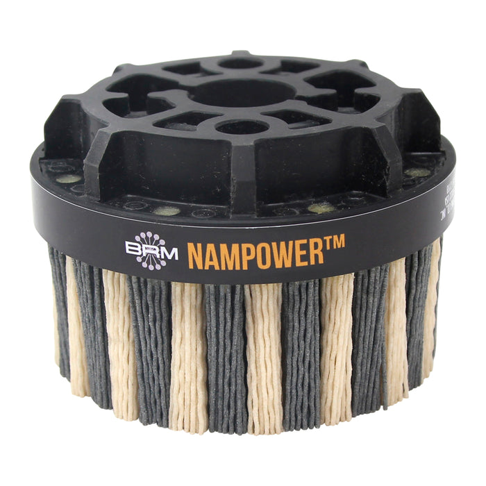BRM ADD10038180 NAMPOWER Abrasive Disc Brush, Dot Style, 100mm Diameter, 38mm Trim, 180 Grit