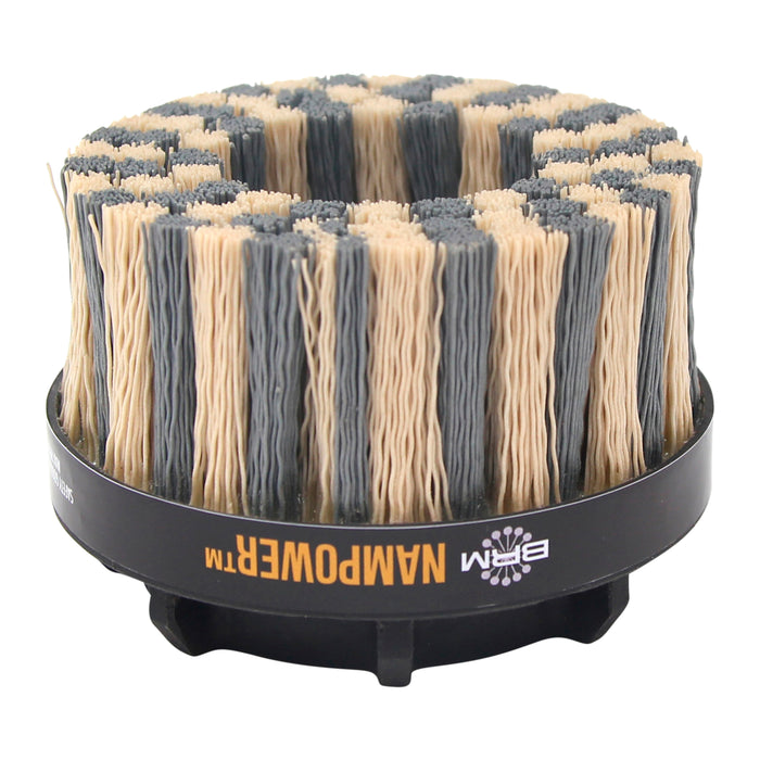 BRM ADD10038320 NAMPOWER Abrasive Disc Brush, Dot Style, 100mm Diameter, 38mm Trim, 320 Grit