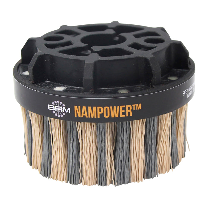BRM ADD10038320 NAMPOWER Abrasive Disc Brush, Dot Style, 100mm Diameter, 38mm Trim, 320 Grit
