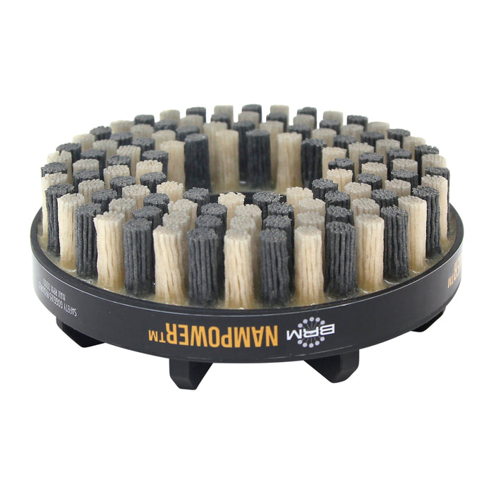 BRM ADD1251880 NAMPOWER Abrasive Disc Brush, Dot Style, 125mm Diameter, 18mm Trim, 80 Grit