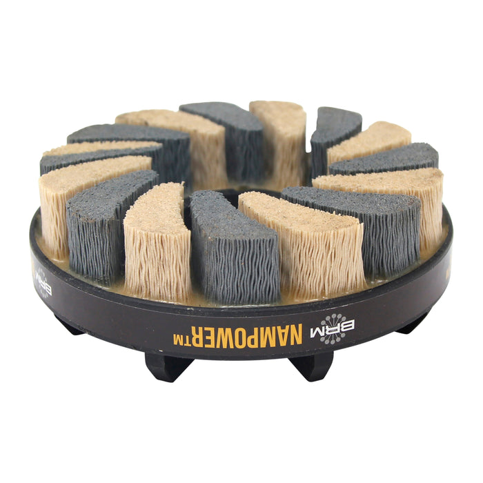 BRM ADD12518320 NAMPOWER Abrasive Disc Brush, Dot Style, 125mm Diameter, 18mm Trim, 320 Grit