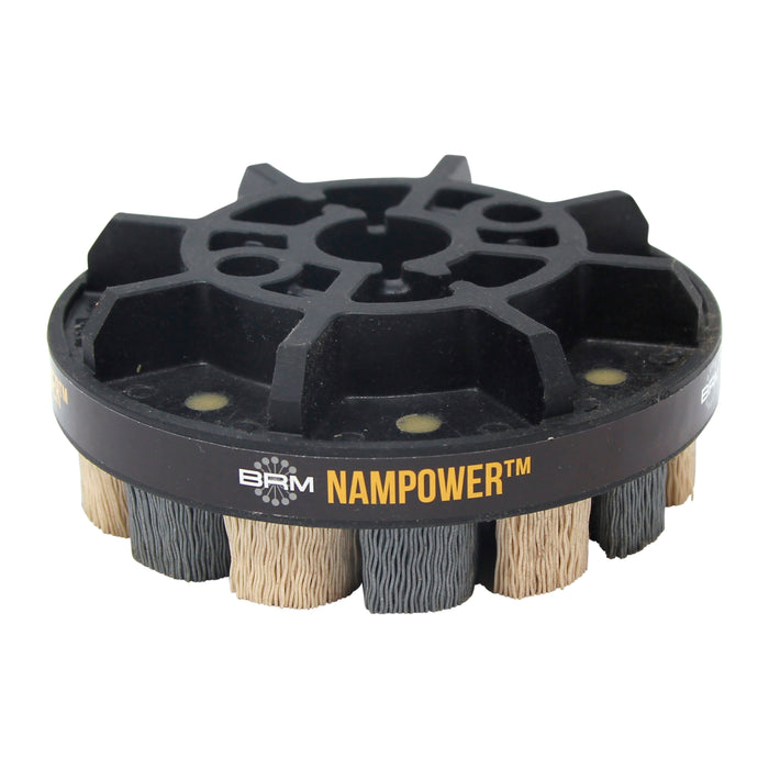 BRM ADD12518320 NAMPOWER Abrasive Disc Brush, Dot Style, 125mm Diameter, 18mm Trim, 320 Grit