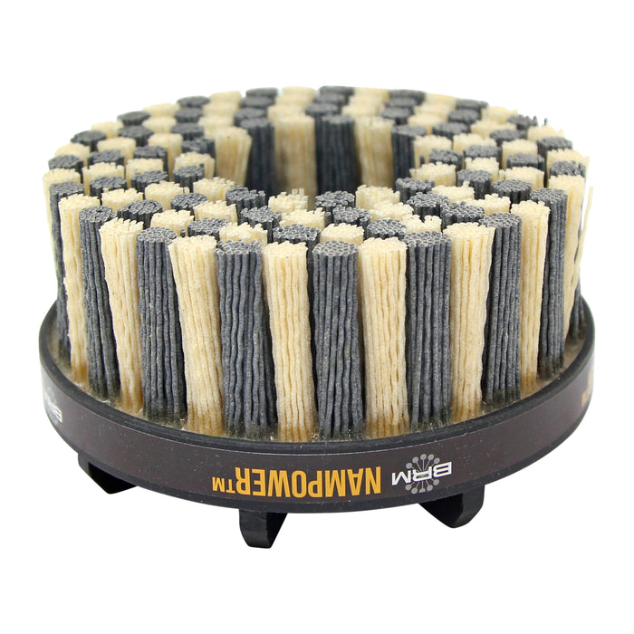 BRM ADD12538120 NAMPOWER Abrasive Disc Brush, Dot Style, 125mm Diameter, 38mm Trim, 120 Grit